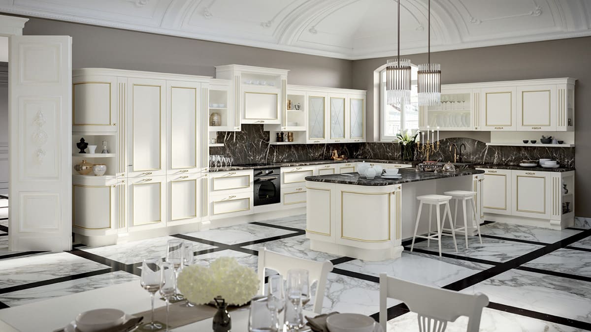 cucina-classica-febal-casa-romantica-bianca-decori-oro-lecce-abitare-pesolino