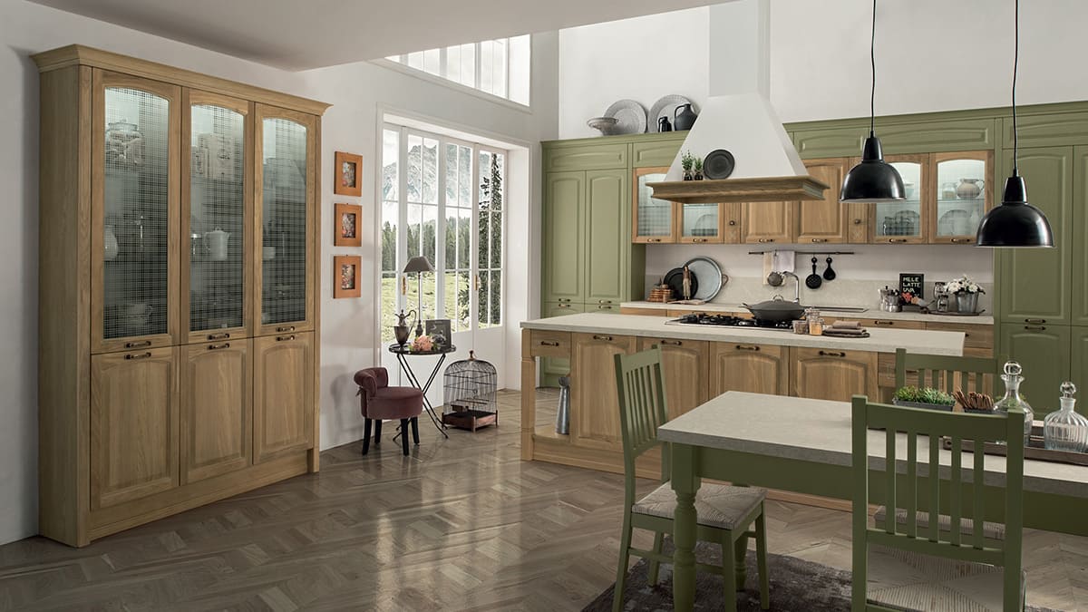 cucina-elegante-classica-febal-gala-legno-e-verde-lecce-abitare-pesolino